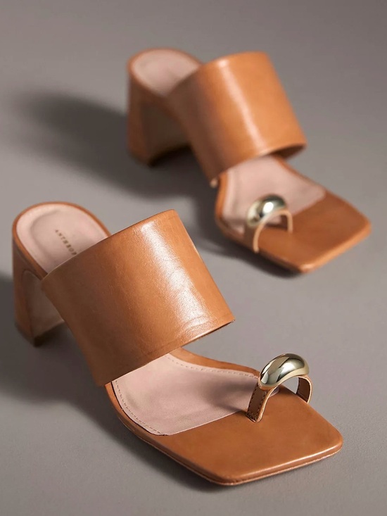 Anthropologie Shoes - By Anthropologie Toe-Ring Block-Heel Mules Size 41